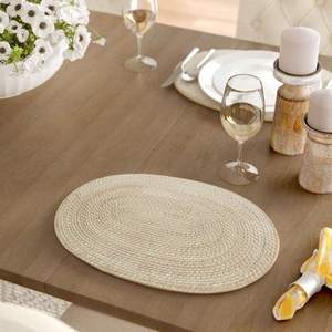 Best Selling Oval Rattan <b>Placemats</b> Coaster for Home Decoration Handicraft Charger Plates <b>Wicker</b> Rattan Charger Plate - Product Image 6