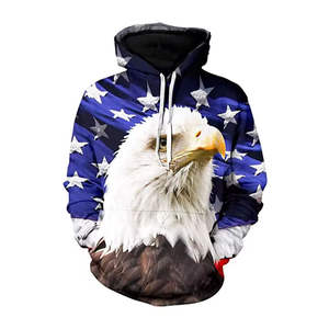 Sweat-shirts pour hommes 2026 Best Eagle Design, entièrement sublimés, 100% coton, manches longues, pull-over oversize, pour usage décontracté - Product Image 5