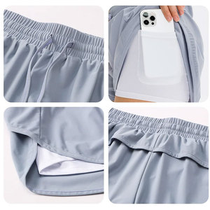 Pantalones cortos deportivos verano 2024 nuevo cordón elástico Patchwork suave mujeres pantalones cortos para niñas mujer señora Casual Slim caliente pantalones cortos - Product Image 6