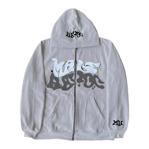 Sweat à capuche à impression bouffante 3D surdimensionné pour hommes avec logo personnalisé haute qualité poids lourd XL pull à épaules tombantes doublé design solide - Product Image 4