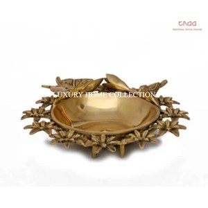 Decoración de mesa martillada antigua Forma redonda Urli Bowl Más vendidos Diseñador moderno Diseñador de hojas Decoración de bodas y eventos Urli - Product Image 6