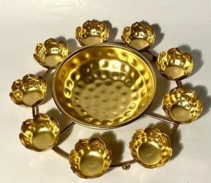 ถาดเสิร์ฟไวน์อะลูมิเนียมแนวอาร์ตเดคโคทำจากอะลูมิเนียมโบราณสำหรับงานแต่งงานในโอกาสรอมฎอน - Product Image 2