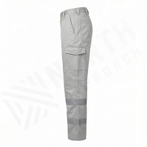 Pantalons de travail de sécurité 100% polyester, multi-poches, pantalons de sécurité de travail pour hommes, vêtements de travail réfléchissants, vente en gros en vrac, personnalisés - Product Image 3