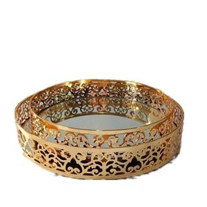 Estilo de moda Nueva llegada Bandeja de servicio Diseñador Metal y espejo Bandeja de servicio Calidad fabulosa Nueva llegada - Product Image 1