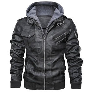 Dernier design confortable, veste en cuir pour homme de haute qualité, col rabattu, manches longues, vestes pour hommes - Product Image 1