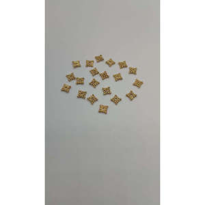 Cuentas espaciadoras cuadradas de 5x1mm chapadas en oro, plata y oro rosa, suministros para la fabricación de joyas, cuentas planas de cobre y acero - Empaquetadas en bolsa - Product Image 4