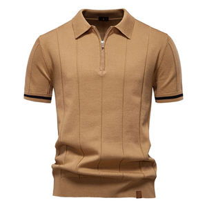 Polo de secado rápido de alta calidad para hombre, patrón sólido bordado impreso en polos de poliéster lisos - Product Image 2