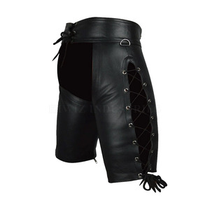 Pantalones cortos de cuero a precio razonable con servicios OEM, último estilo, diseño personalizado, ropa de calle, pantalones cortos de cuero - Product Image 4