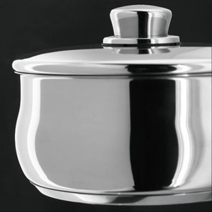 Cazuela de plata elegante, olla caliente con estilo, vajilla de cocina duradera, ideal para comidas familiares y cocina - Product Image 3