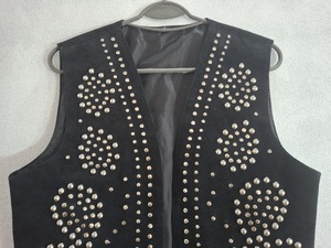 2025 High New Stylish <b>Fringed</b> & <b>Beaded</b> Top Selling Women Leather Vest - Product Image 4