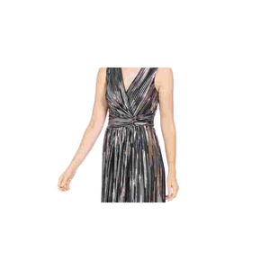 INC International Concept Abito midi da donna in raso blu, silhouette a tubino con scollo a V e vita naturale, taglia 4 - Product Image 2