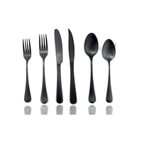 Ensemble de table en acier inoxydable noir ensemble de couverts ensemble de couverts boîte-cadeau matériel métal occasion mariage utilisation au meilleur prix