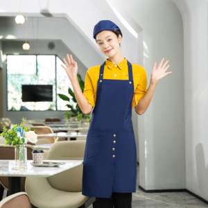 Delantales <span class=keywords><strong>de</strong></span> Lona con Logotipo Personalizado a Precio <span class=keywords><strong>de</strong></span> Fábrica, Delantales Flexibles Marrones y Negros para Salón <span class=keywords><strong>de</strong></span> Belleza, Peluquería, Manualidades y Dibujo - Product Image 4