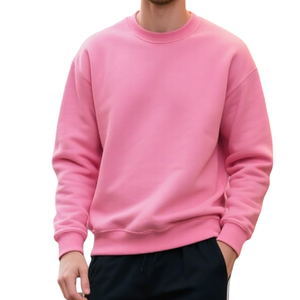 Activewear suave Fitness tela sudadera para hombres básicos algodón mezclado transpirable peso pesado sudadera para hombres - Product Image 1