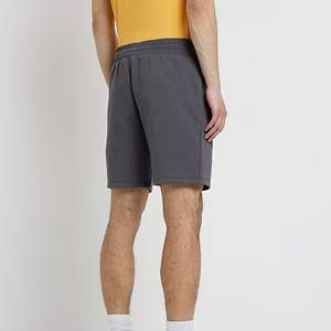 Pantalones cortos con logotipo bordado personalizado, 42% algodón, 58% poliéster, bolsillos laterales, elásticos, cintura de acero, gris, ajuste Regular, Jersey - Product Image 2