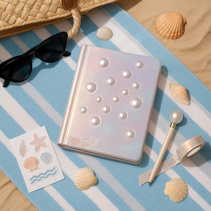 Labon ngọc trai máy tính xách tay quà tặng thiết lập với Holographic Bìa vỏ hộp Tạp Chí bút Cai Trị và đại dương theo chủ đề phụ kiện - Product Image 3