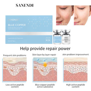 Nouvel ensemble de poudres lyophilisées réparatrices pour le visage à l'acide hyaluronique et aux peptides, hydratant, au cuivre bleu, pour peaux sensibles - Édition 2025 OEM - Product Image 1