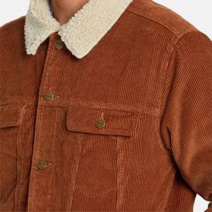 Veste de camionneur chaude en velours côtelé pour homme-doublée Sherpa et confortable, idéale pour l'hiver et le froid - Product Image 4