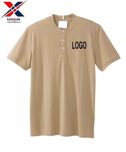 Tout nouveau logo personnalisé et design exportation de qualité col en V polyester t-shirts pour hommes avec sérigraphie respirant vêtements décontractés - Product Image 5