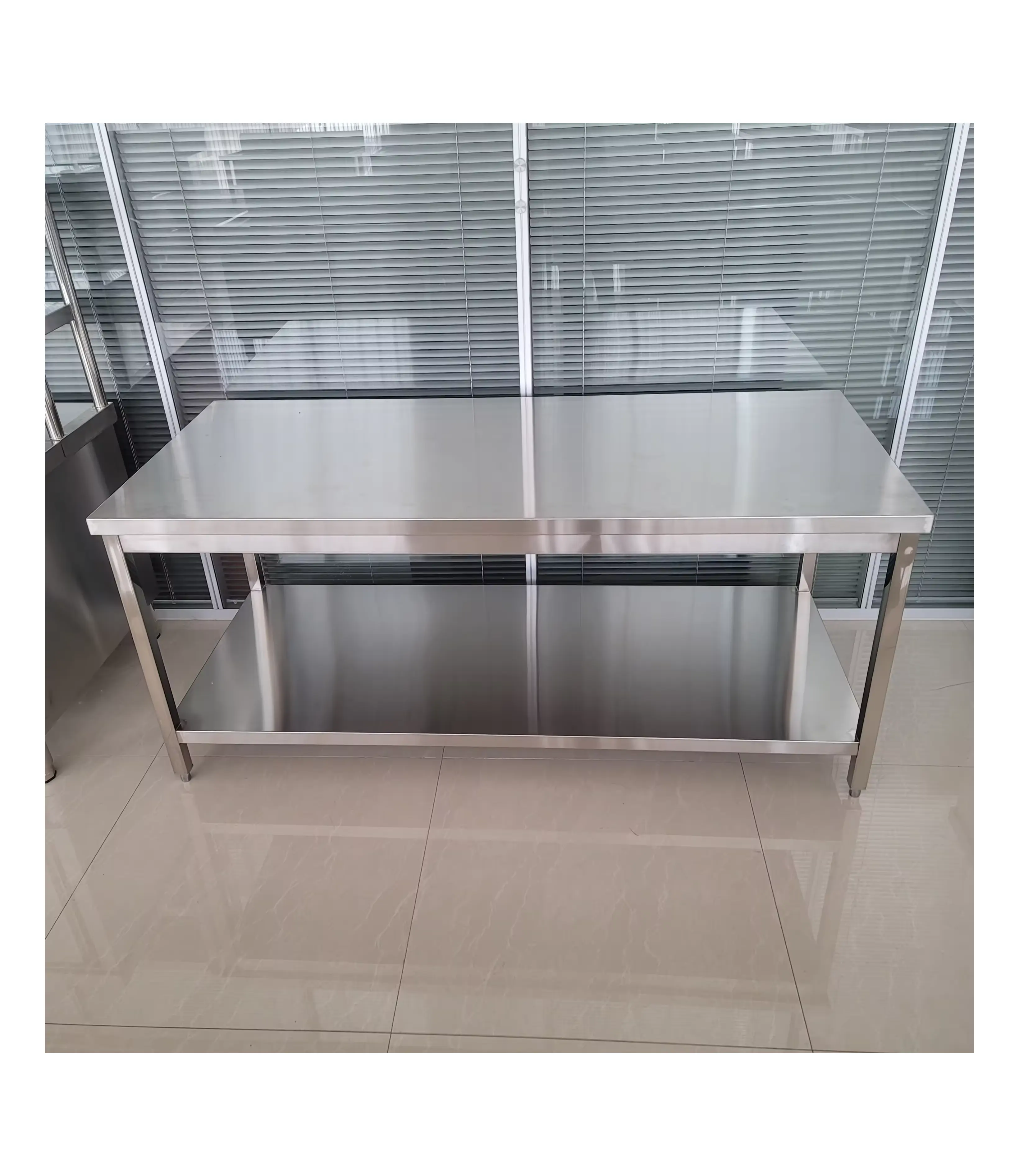 Cleanroom stainless steel table