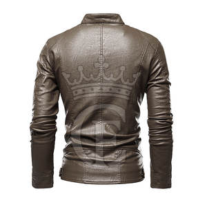 แจ็กเก็ตหนังสำหรับฤดูหนาวแจ็กเก็ตหนังออกแบบโลโก้ได้ตามต้องการ - Product Image 2