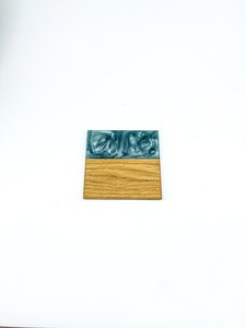 Posavasos de Doble Material rústico moderno resina y madera resistente al calor antideslizante Estilo clásico-grandes posavasos de piedra - Product Image 5