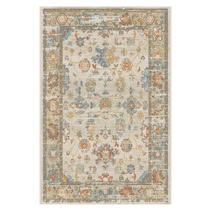 Tapis de salon en chenille antidérapant, imprimé numériquement, motif abstrait moderne, couleur terre cuite dorée, lavable en machine, vente en gros, modèle LXDP-0074 de RUGS DEPOT - Product Image 1
