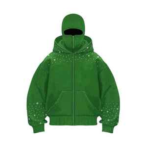 Sweat à capuche avec masque intégré, intérieur en molleton de coton doux et coupe ample, idéal pour la mode urbaine hivernale stylée - Product Image 3