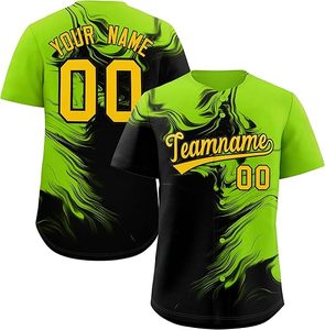 Maillots de baseball personnalisés à dégradé, uniformes sportifs imprimés numériquement, chemises personnalisées avec logo et nom brodés pour hommes, garçons et équipes - Product Image 4