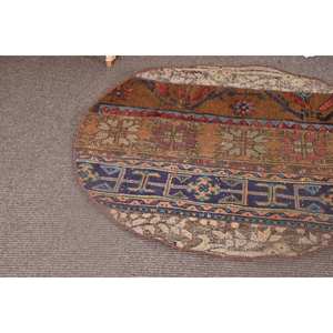 Tapis Patchwork en Laine Marron Chic Boho Fait Main 3ft X 3ft Large Surface Polyester Latex Support pour Entrée Couloir Rectangulaire Peluche - Product Image 5