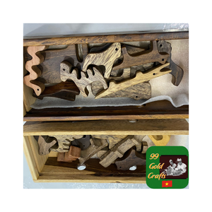 Figuras de animales de madera hechas a mano al por mayor para niños Juguetes Decoración regalo de madera creativo figuras de animales conjunto educativo - Product Image 1