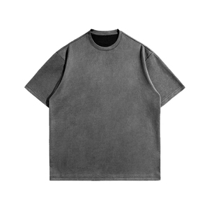 2025 nueva llegada ropa de hombre desgastado lavado ácido logotipo personalizado Camiseta 100% algodón secado rápido ropa de calle en blanco camisetas de hombre - Product Image 6