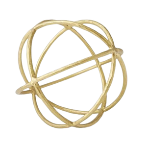 Sculpture en métal doré au design unique Pièce maîtresse de table Chevet contemporain fait à la main Décoration de maison moderne de luxe - Product Image 1