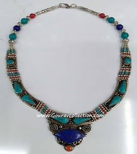 Gran lote de cuentas de piedra natural GS Collares de metal Cuentas tibetanas Joyería de moda Bohemia Uso de las mujeres a precio de mayorista. - Product Image 1