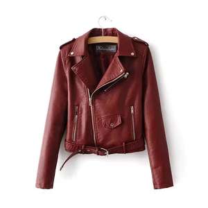 Venta al por mayor de chaqueta de cuero de mujer de motocicleta con cremallera personalizada por STYLO INTERNATIONAL - Product Image 5