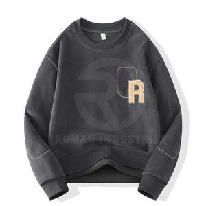 Nouveau sweat à col rond à manches longues pour hommes 100% coton imprimé pull teint uni nouveaux vêtements vierges Design respirant - Product Image 5