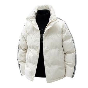 เสื้อโค้ทกันหนาวบุใยฝ้ายทรงหลวมสีพื้นสไตล์เกาหลีแฟชั่นลำลองคุณภาพสูงกันน้ำหนาและอุ่นสำหรับผู้ชายฤดูหนาวปี 2026 - Product Image 4