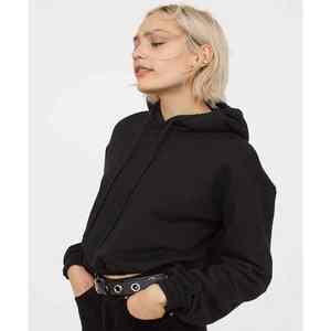 Sweat-shirt à capuche unisexe en tricot noir, taille extra petite, vêtements de rue décontractés pour adultes, prix de gros - Product Image 3