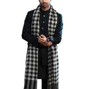 Men's Solid Wool <b>Shawl</b> Winter Soft Warm Breathable Traditional Elegant <b>Wrap</b> - Product Image 4