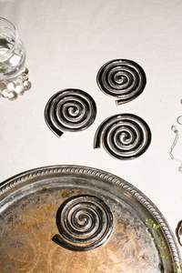 Sous-verres en fer à motif vieilli élégant Design de surface vintage classique pour table de qualité supérieure Utilisation décorative sous-verres en pierre - Product Image 5