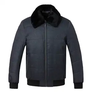 Synthetic <b>Fur</b> <b>Men</b> Puffer <b>Jackets</b> for Street Wear / Casual Wear Wholesale Quantity Good Quality <b>Men</b> Winter Varsity <b>Jackets</b> - Product Image 1