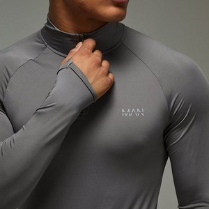 Wholesale Rate Premium Quality Custom <b>Men's</b> Solid Summer Sporty Activewear Lightweight Quarter <b>Zip</b> Jogger Tracksuit Breathable - Product Image 3