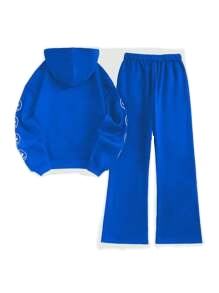 Ensemble de survêtement unisexe personnalisé en molleton technique Atlanta, grande taille, hiver, 2 pièces, 100 % coton léger - Product Image 3