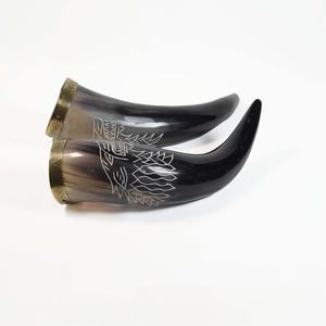 Cuerno de buey hecho a mano, cuerno vikingo para beber, lo mejor para regalos de Navidad, decoración de cuerno de búfalo de Color Natural 100% para beber cerveza - Product Image 1