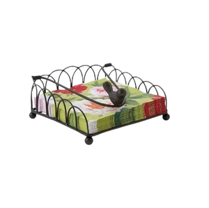 Porte-serviettes portable contemporain en métal avec design décoratif idéal pour ajouter du charme à la table à manger traditionnelle - Product Image 5