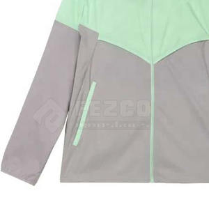 Conjuntos de Chaqueta corta cortavientos de dos piezas personalizados Patchwork Zip up Nylon poliéster Streetwear chándal pantalones cortos rompevientos conjunto hombres - Product Image 6