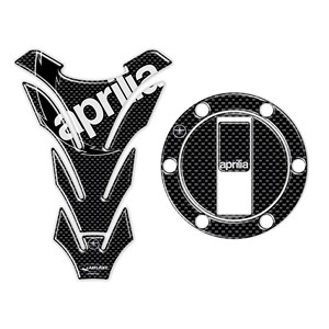 Kit adesivi di protezione serbatoio in resina di carbonio 3D per le decalcomanie auto moto APRILIA - Product Image 1