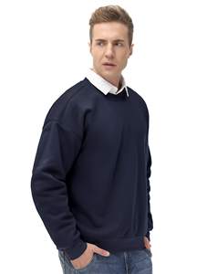 Men's Basic Pullover Sweatshirt 100% Cotton <b>Thick</b> Loose Fit Soft <b>Fleece</b> Crewneck for Winter Digital Printing - Product Image 5