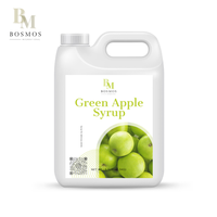Sirop de pomme verte Bosmos 2,5 kg, concentré liquide pour bubble tea, certifié HALAL/HACCP/ISO 22000, durée de conservation de 12 mois, en bouteille