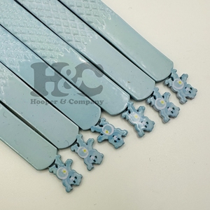 Nouveau style Pince à épiler Teddy Bear Bleu clair, en acier inoxydable plat, durable, avec logo personnalisé, pour poils de vison, MOQ pour l'emballage - Product Image 5